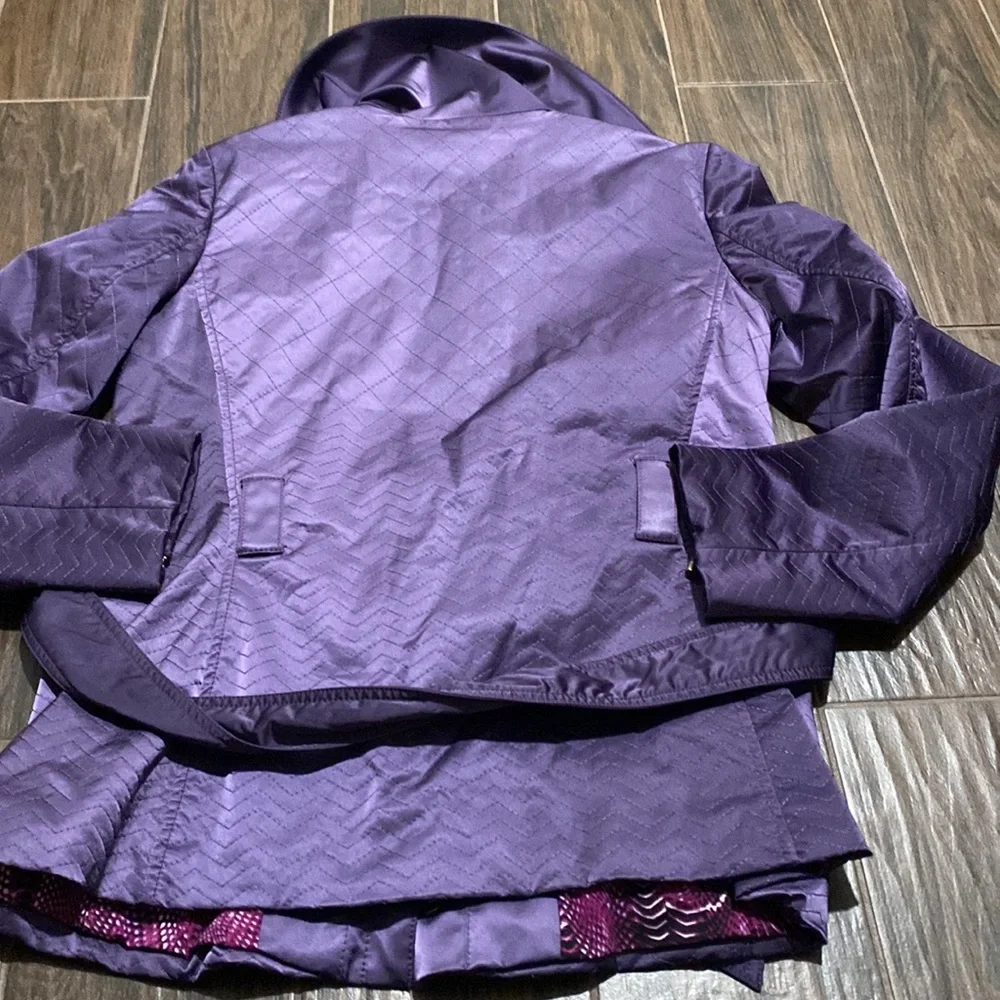 COPY - ST JOHN SPORT purple belted jacket